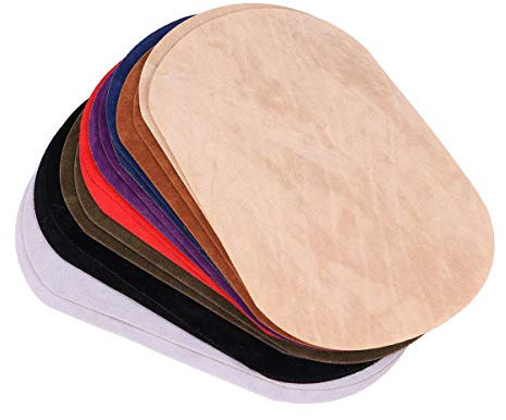 SUPVOX 16 Pieces Sweaters Elbow Knee Repair Patches DIY Applique Elbow Patch Jeans Iron on Patches (8 Colours)