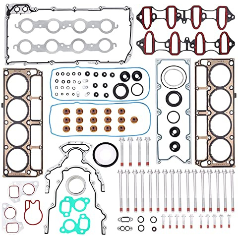 LIMICAR cylinderhuvud packningstätning komplett set kompatibel med 2002 2003 2004 2005 2006 2007 2008 2009 2010 2011 Chevrolet Silverado Tahoe GMC Yukon sändebud Buick Cadillac 4,8L 5,3L 5,3L