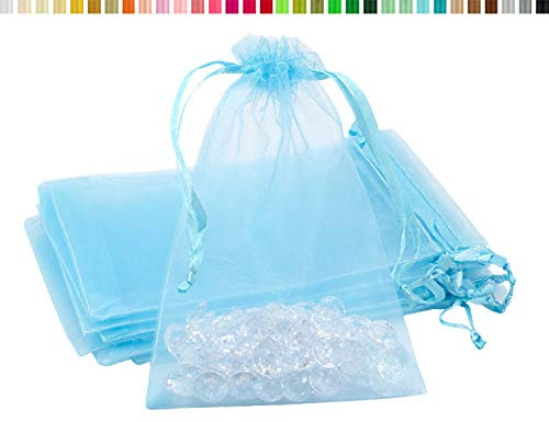 Creativery 10 Stück Organzasäckchen 13x18 cm Hellblau