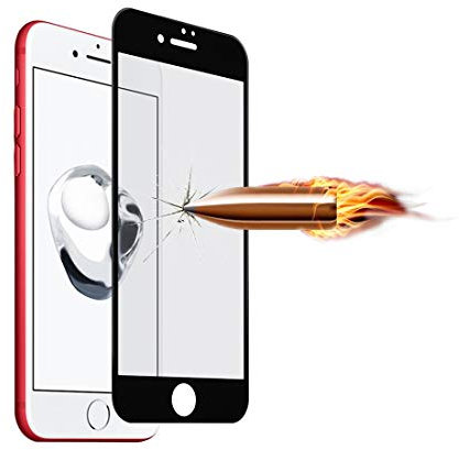 Protector de Pantalla de Repuesto For iPhone 7 Plus de teléfono móvil de Pantalla Completa Protector Negro/Blanco Color de Angibabe 0.3mm 9H Dureza Superficial de Seda-Pantalla Curva 5D Templado CRI