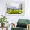 Wandtattoo Top Alpen und Berge, Größe:60x80cm Offenes Fenster Rehe in den Bergen