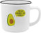 GRUSS & CO Becher Motiv Avocado | New Bone China Porzellan, Emaille-Optik, 35 cl | Geschenk, Sprüchetasse | 46977