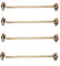 TopHomer 4 Stück Messing Kabinenhaken, Türhaken und Ösenriegel, Gartentorriegel, Türriegel, ideal zum Sichern und Halten von offenen Schuppentüren, Gartentoren, Schranktüren und Fenstern