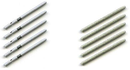 Wacom Pack de 5 Mines de Rechange Tactiles pour Stylet d'Intuos, Blanc & Pack de 5 Mines de Rechange Feutre pour Stylet Intuos Pro, Intuos 4/5, Cintiq, Cintiq Companion 1/2 - Blanc