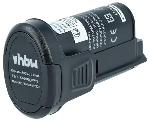 vhbw Akku Ersatz für Dremel 2 607 336 715 | 2.615.080.8JA, 26150808JA, 85-0352, B808-01 für Elektrowerkzeug (2000 mAh, Li-Ion, 7,2 V)