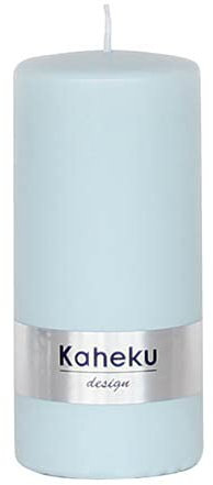 Stumpenkerze Powder eisblau pastell getaucht d6,8 h15 cm