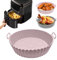Air Fryer Silicone Pot, 2 Stück Heißluftfritteuse Silikon Backblech, 18cm Silikoneinsatz für Heißluftfritteuse, Wiederverwendbar Silikon Backform für Heißluftfritteuse für Mikrowelle Dampfgarer