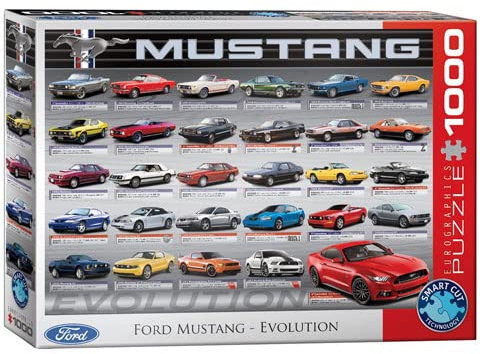 Ford Mustang Evolution - 1000 Teile Puzzle Format 68x48 cm + Puzzle Alu Rahmen für 1000er