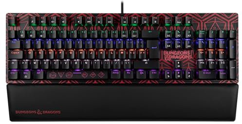 Konix Dungeons & Dragons Kabelgebundene mechanische Gaming-Tastatur AZERTY - Anti-Ghosting - 20 Lichteffekte - 1,7 m Kabel