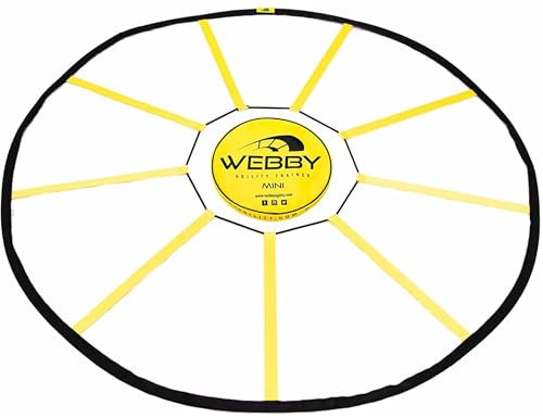 Webby Mini Agility Trainer – Circle Speed and Agility Ladder for High Intensity Footwork Drills and Skills – A Circular Piece of Training Equipment That Changes The Way You Move…