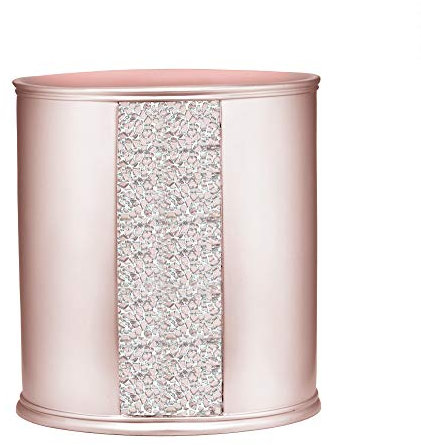 Zahari Home Sinatra Waste Basket Decorative Beautiful Designs Bathroom Bedroom Living Room Decor, Blush