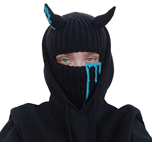 Altsuceser Halloween Winter Horn Hut für Erwachsene und Kinder, Unisex, Q-Farbe, Polyester, Trapper Hut, M (57-59 cm), Halloween, Winter, Ski Alpin