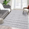 LuxFocus Wasserdichter Teppich, Niederfloriger Marokkanischer Boho Home Deco Teppich Waschbar öl- und Schmutzabweisend für Wohnzimmer Schlafzimmer Esszimmer Rutschfester Teppich, 160 x 230 cm, Grau