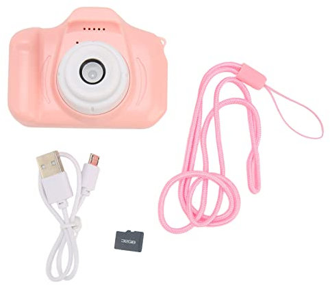 Atyhao Kids Digital Camera, 8MP 1080P HD, Pink, with 32GB Memory Card