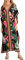 Bsubseach Femme Caftan Robe Cache Maillot de Bain Kaftan Maxi Longue Tunique Bohème Boho Eté Djellaba Kimono Noir