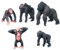 JOKFEICE Schimpansen Tierfiguren, 5 Stück Realistische Wildtiersammlung, Lehrreiches Spielzeug, Geburtstagsgeschenk & Cupcake-Topper für Kinder