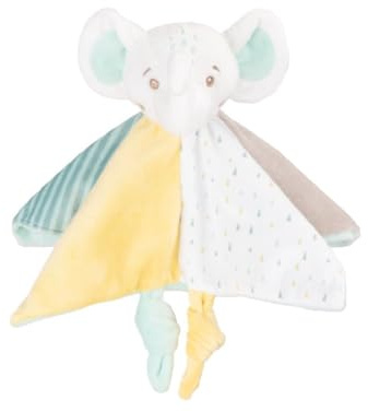 Kikkaboo Baby Schmusetuch Doudou, Rassel, Kuscheltier, Einschlafhilfe, ab Geburt gelb