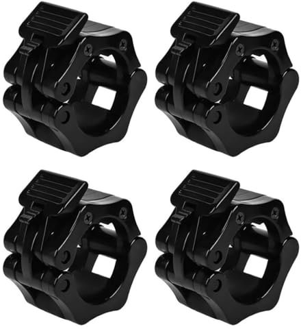 KGDUYC Hantelverschlüsse Hantel Verschluss - 4Pcs Langhantel Klemmen Kragen Clips Verriegelung Schnellverschlus, für Workout Gewichtheben Training Fitness Zubehör (30mm)
