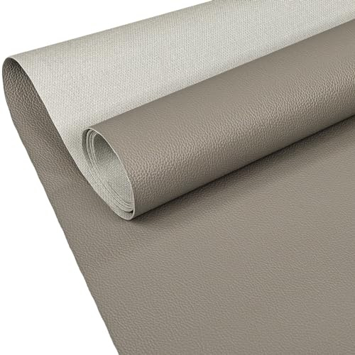 ANRO Kunstleder Lederimitat Lederstoff Polsterstoff Nappaprägung Texturiert Meterware Bezugsstoff Sand 100x140cm