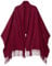 PFLife Damen Kaschmir Schal Schultertuch Deckenschal aus weichem Kaschmir mit Fransen Winter Schal, 80'' * 27'' (200 x 70 cm) (Wein Rot)