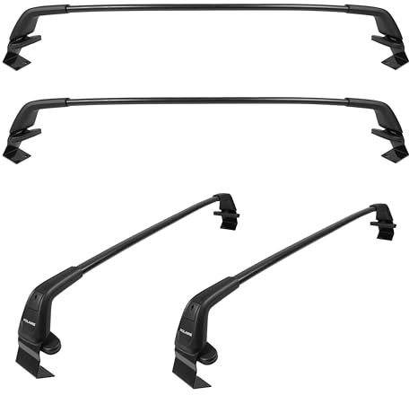 Barres de Toit Polaire Inspiration pour Citroën C4 Picasso 2 Depuis 2013 – Acier – Fixation sur Standard sur Pincement de Porte – 110,3 cm – Jusqu’à 60 kg – Barres de Toit prémontées