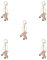 Paowsietiviity Schlüsselanhänger mit Rollschuhen, Kristall, Handtaschenanhänger, Schlüsselhalter, Strass, Rosa, 5er-Set (Champagner), as description