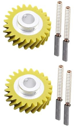BmXauz W10112253 Engranaje helicoidal Mezclador W10380496 Escobillas de carbón, compatibles con mezcladores KitchenAid 5K45SS 5K5SS, Piezas de Repuesto 4162897