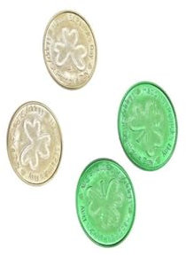 TOYANDONA 120St Kleeblattspielzeug Irisches Münzspielzeug Shamrock liefert glücklich Kleeblatt-Münzen Spielzeuge Spielzeug mit Kleeblattmünzen Irland Münzspielzeug bilden Trick