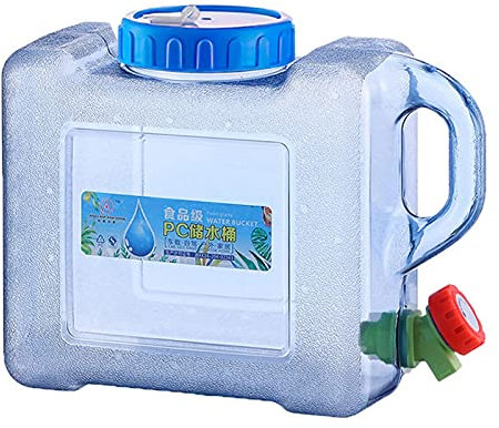 Reservoir Eau Camping Car, 5L/8L Camping Tonneau avec Robinet, Portable Bidon d'eau avec Poignée, Conteneur d'eau Portatif pour Voiture, pour Voyage, Camping, Barbecue, Pêche