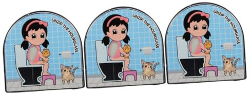 Cabilock Sablier Décoratif pour Salle De Bain 3 Pièces Minuterie De 5 Minutes Silencieuse pour Garçons Et Filles
