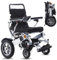 Electric Lightweight All Terrain Power Wheelchair Folding Portable Motorized Wheelchair for Adults Airline Approved 2 * 10Ah Lithium Battery 15KM Long Range Support 100KG