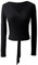 AIGOUT Tanz-Top für Damen, langärmelig, Wickel-Top, klassisches Ballett, Tanz, bauchfreies Top, Yoga, Pilates, Bluse, Shirt, a, S