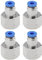EMSea 4 Pièces Adaptateur de Connecteur Pneumatique à Filetage Femelle Tube de 4mm OD X 1/4 NPT Push Fit Adaptateur de Raccords d'air à Poussée Droite