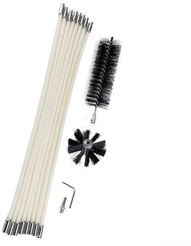 Chimney Cleaner Cleaning Brush,Chimney Cleaning Brush Kit,Duct Vent Cleaning Set For Flue/Fireplace/Sewage Pipe/Fume Hood,60Cm