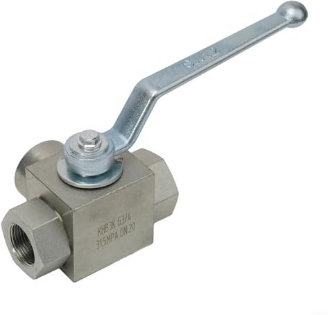 Oniissy Hydraulischer 3-Wege-Hochdruck-Kugelhahn, 1/4 Zoll auf 1 Zoll, 500 bar MWP, Drei-Wege-Messing-Kugelhahn-Anschlussadapter (G3/8), 1 Stück