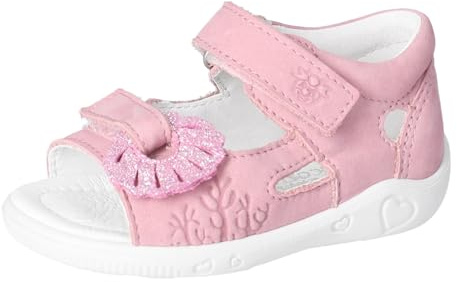 RICOSTA Mädchen Riemchensandalen Sylvie, Baby und Kleinkinder Lauflernschuhe, Weite: MITTEL, bequem, flach, Sommerschuhe, Mallow/rosada (330), 21 EU