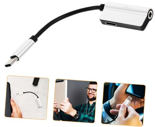 Angoily USB- -c- -kopfhöreradapter-audiokabel-USB-c-ladegerät Telefone-mini-Silber