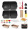 HAUXEL Air Fryer Accessories for Ninja AF500UK, Customised Silicone Air Fryer Liners for Ninja Flexi Drawer 10.4L，Including Air Fryer Racks, Food Tongs, Brush, Gloves,Muffin Cups, Oil Sprayer,etc