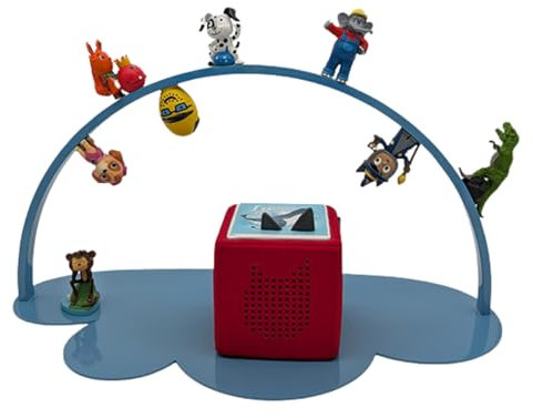 Kawentsmann Regal Wolke – Magnetisches Standregal für 70–100 Hörfiguren – kompatibel mit Toniebox & Ladestation – Aus Metall, einfacher Aufbau, Kinderzimmer (Blau)