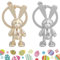 2 Porte-clés lapin, porte-clés or et argent, cadeau de Pâques, meilleur ami cadeau porte-clés