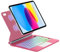Funda con Teclado para iPad A16 2025 y iPad 10ª generación 2022, Español Ñ Magic Keyboard para ipad 11ª /10 Gen, Diseño Magnético Flotante con Multi-Touch Trackpad, 7 Colores Retroiluminada, Rojo