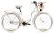 Goetze Style 28 Zoll Damen Citybike, 18 Zoll Tiefeinsteiger Aluminiumrahmen, 3-Gang Nabenschaltung, Rücktrittbremse, V-Bremse, LED-Beleuchtung, Rattankorb, Komfortsattel, mit Ständer & Klingel