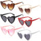Axinyijia 6 Stück Herz Sonnenbrille Bunt, Jga Herzbrille Set für Frauen, Hippie Partybrillen, Lustige Sonnenbrille Herzform für Party Hochzeit