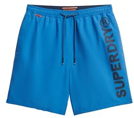 Superdry Herren 43,2 cm Sport-Badeshorts mit Grafik Monaco Blau XL