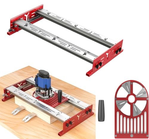 Juego de Abrazaderas de Límite para Carpintería, Trineo de Enrutador para Aplanar Losas + Base de Fresadora, Base de Enrutador de Madera Placa Deslizante de Enrutador de Carpintería