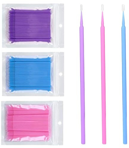 Micro Touch Up Paint Brushes, 300Pcs Disposable Fine Applicators | Precision Car Paint Repair Kit for Small Scratches, Chips & Dents – Professional Micro Brush Set