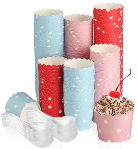 WangChaoJiu Pirottini per muffin di carta, 150 pezzi, pirottini per cupcake
