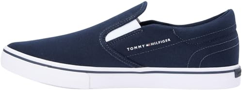 Tommy Hilfiger Herren Vulcanized Sneaker Core Slip On ohne Schnüren, Blau (Desert Sky), 41