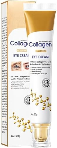 Kollagen Anti-Falten-Augencreme, straffende Augencreme für straffe Augen, sofort straffend, hellt feine Linien auf, entfernt Augenringe