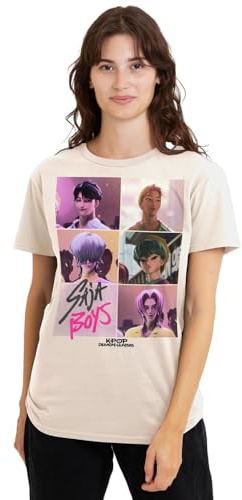 Kpop Demon Hunters Women's K-pop Demon Hunters - Saja Boys Era Grid Ladies T Shirt T-Shirt